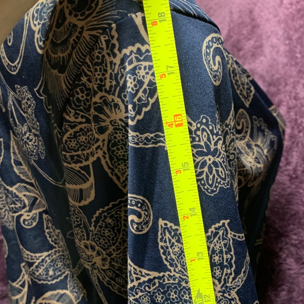 PerSeption Concept Navy Floral Blouse XL - Picture 13 of 14